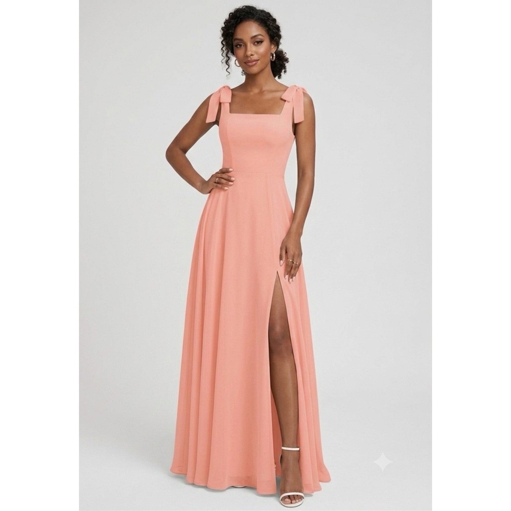 JJ's House‎ Size-US 18W Women's  A-line Dress Yaxeni Chiffon Coral